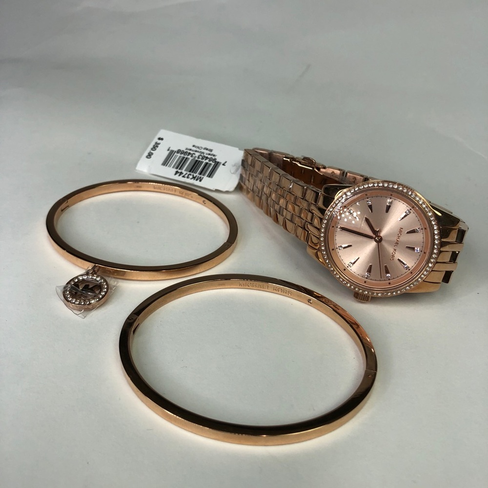 Michael Kors Ritz Rose Three-Hand Rose Gold-Tone - Picture 5 of 14